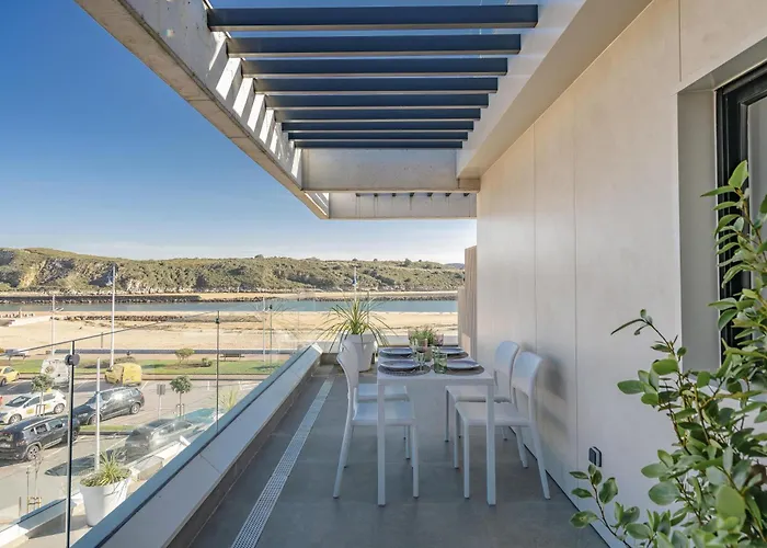 Appartement Turisticos Puerto De Junto A La Playa, Terraza Y Garaje Privado Suances